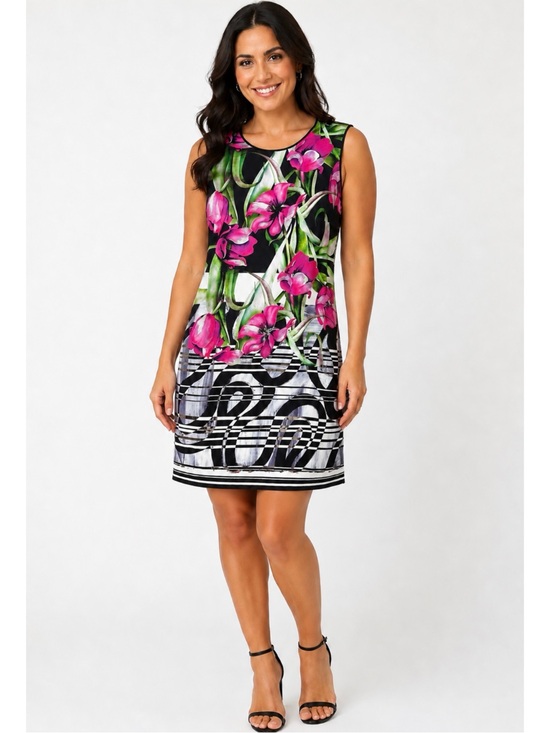 Clover Canyon Dresses & Skirts - CLOVER CANYON | Dancing Tulips Floral and Geometric Print Shift Dress Sz. Small